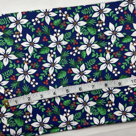 FQ Bundle 3 PC Xmas Nutcracker Fat Quarter Holiday North Pole Plaid Poinsettia - Picture 3 of 4